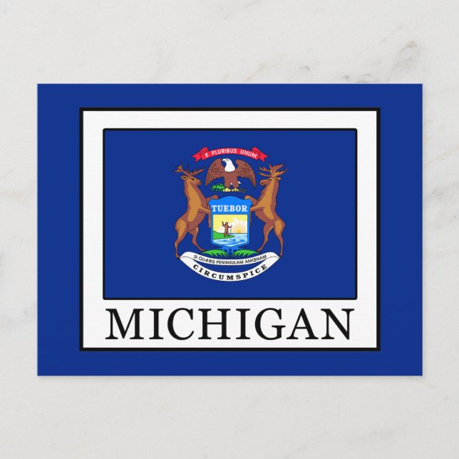 Michigan Postkarte (Vorderseite)