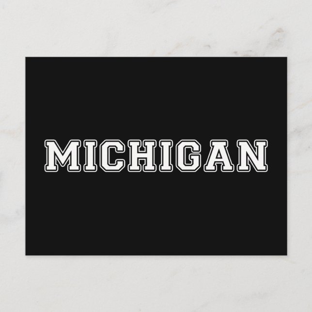 Michigan Postkarte (Vorderseite)