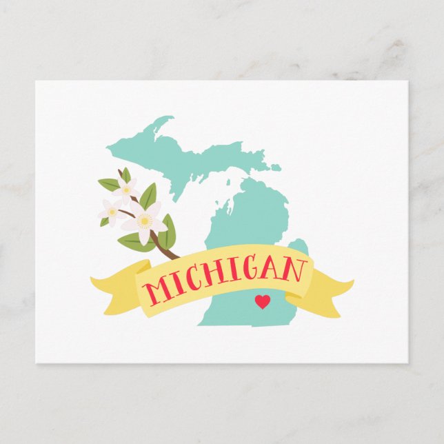 Michigan Postkarte (Vorderseite)