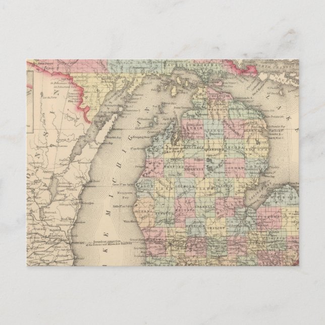 Michigan Postkarte (Vorderseite)