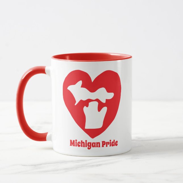 Michigan Pride Herz Tasse (Links)