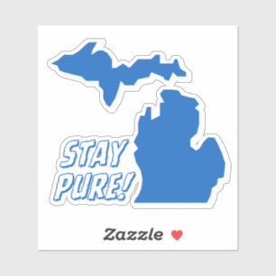 Michigan - Pure Michigan = Bleibe Pure Sticker