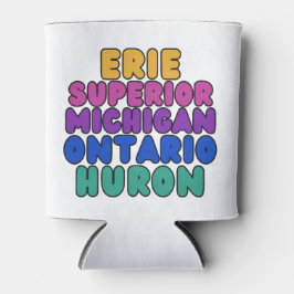 Michigan Rainbow Text Great Lakes Can Cooler Dosenkühler