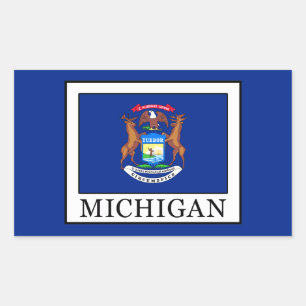 Michigan Rechteckiger Aufkleber