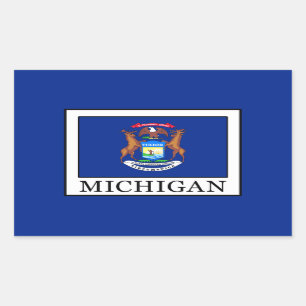 Michigan Rechteckiger Aufkleber