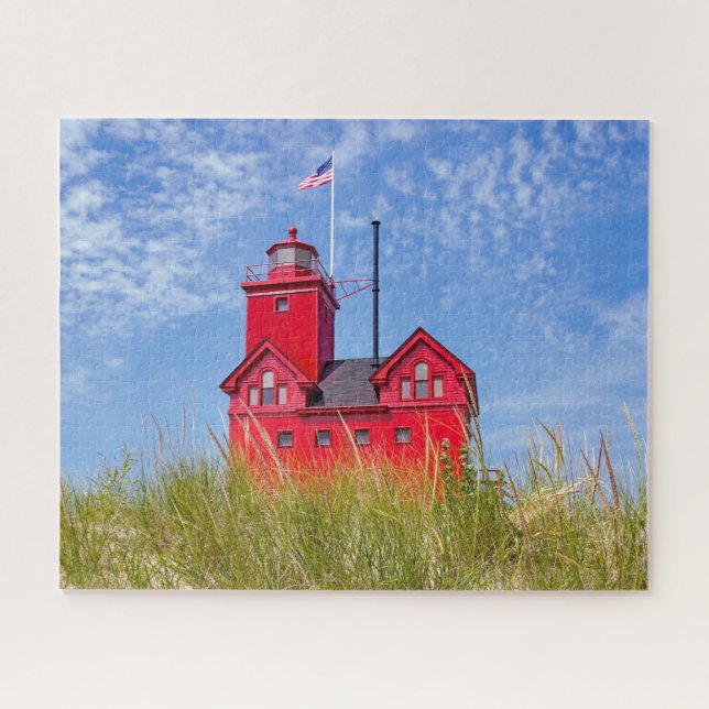 Michigan Red Lighthouse Puzzle (Horizontal)