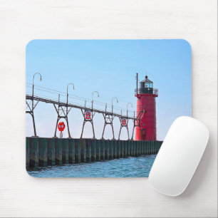 Michigan Red South Haven Lighthouse Mousepad