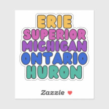 Michigan Regenbogen-Blasen-Text Great Lakes Aufkle