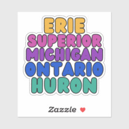 Michigan Regenbogen-Blasen-Text Great Lakes Aufkle Aufkleber