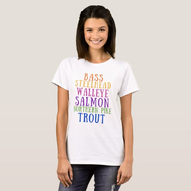 Michigan Regenbogen-Forellen T-Shirt (Vorne ganz)