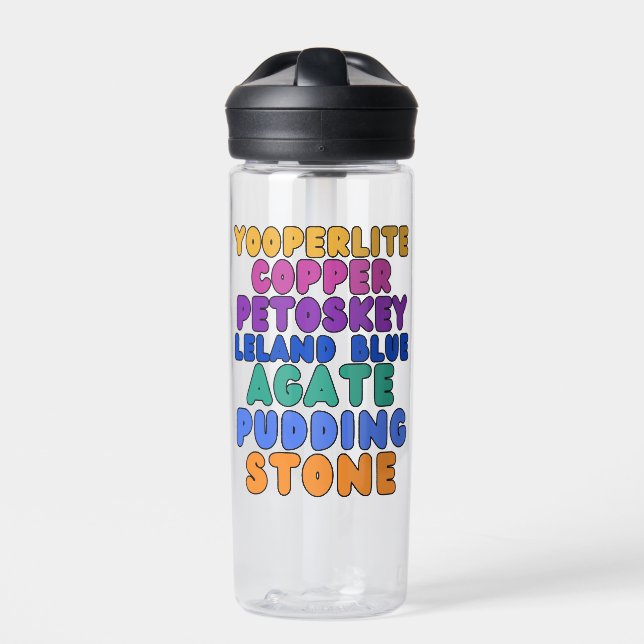 Michigan Rockhound-Wasserflasche  Trinkflasche (Vorderseite)