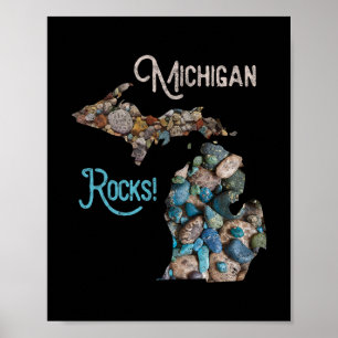 Michigan Rocks Petoskey Stein Jagd Tee Great La Poster