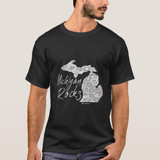 Michigan - Rocks Petoskey Stone T-Shirt (Vorderseite)