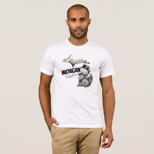Michigan Rocks Sprichwort Silhouette Petoskey Ston T-Shirt