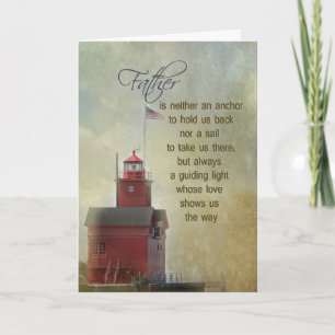 Michigan-Rotes Leuchtturm für Papa Karte