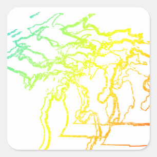 Michigan-Schauerunschärfe Quadratischer Aufkleber