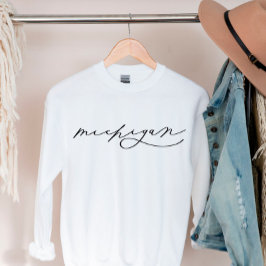 Michigan Script Staat Women's Sweatshirt