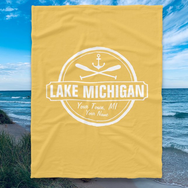 Michigan-See, benutzerdefinierte Stadt, Name, Anke Fleecedecke (Von Creator hochgeladen)