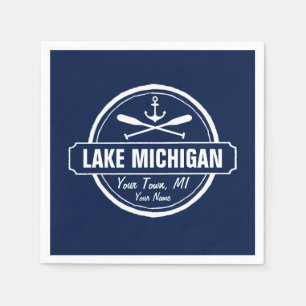 Michigan-See, benutzerdefinierte Stadt, Name, Anke Serviette
