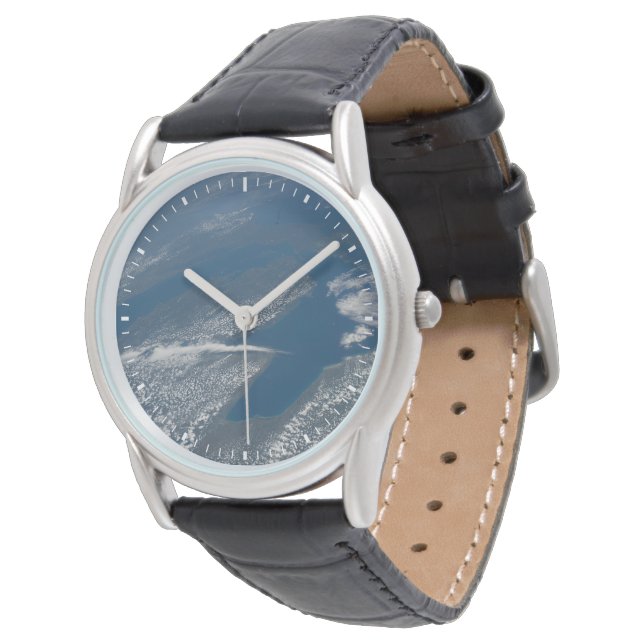 Michigan See, Huron See und Staat von Michigan. Armbanduhr (Schrägansicht)