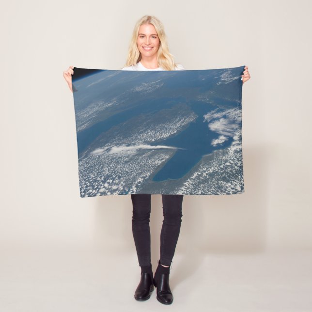 Michigan See, Huron See und Staat von Michigan. Fleecedecke (Beispiel)