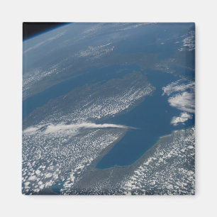 Michigan See, Huron See und Staat von Michigan. Magnet