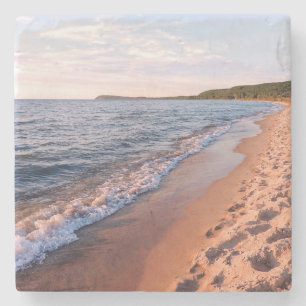 Michigan-See und guter Hafen Steinuntersetzer