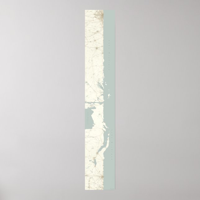 Michigan-See ungefurbelt, Vertikal, 60 x 10 Poster (Vorne)