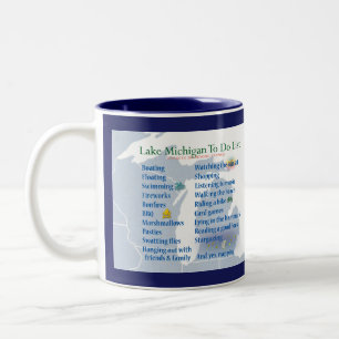 Michigan-See zu erledigen Zweifarbige Tasse