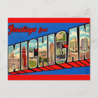 Michigan Sehenswürdigkeiten Postcard