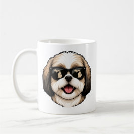 Michigan-Shih-Tzu mit Sonnenbrille Kaffeetasse