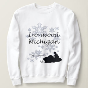 Michigan Snowmobile Snow Ladys Sweatshirt