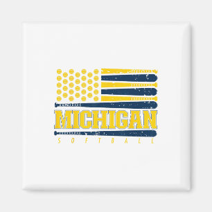 Michigan Softll Vintage Herren Kinder Team Retro S Magnet