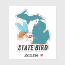 Michigan Staat Bird - Mosquito Funny Car Decal