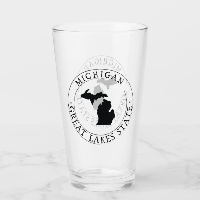 Michigan Staat Drink Glass Glas (Vorderseite)