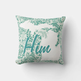 Michigan Staat Green Floral Any Colorpilz Kissen