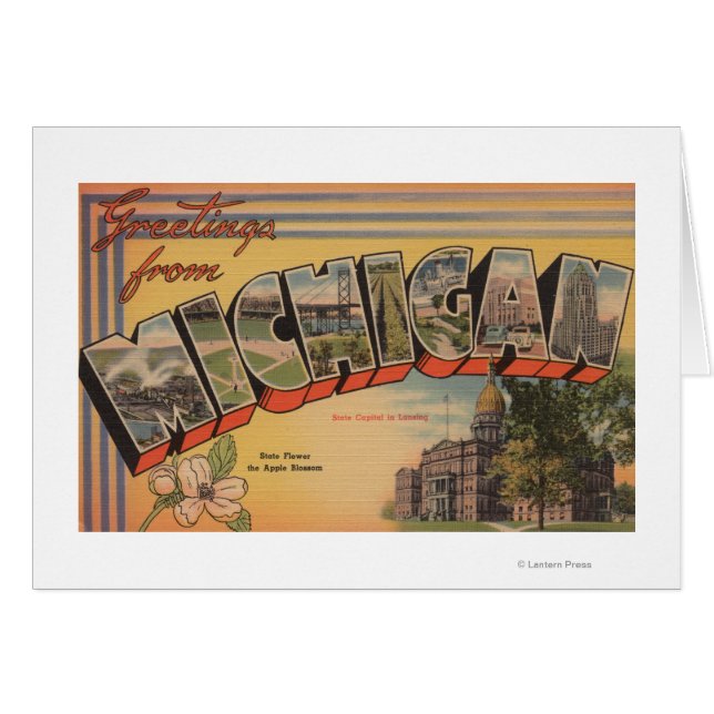 Michigan (Staat Hauptstadt/Blume) (Vorderseite (Horizontal))