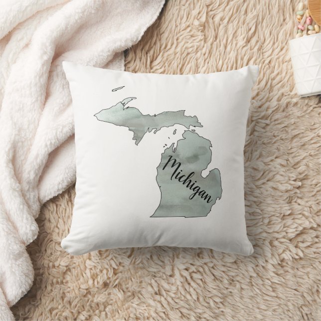Michigan Staat Illustration Kissen (Decke)