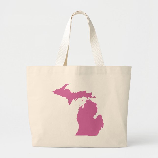 Michigan Staat Kontur Jumbo Stoffbeutel (Vorne)