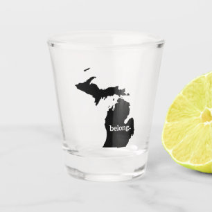 Michigan Staat Map Belong Schnapsglas