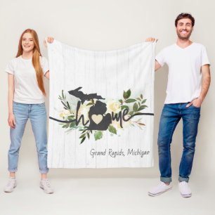 Michigan Staat Personalisiert Ihre Zuhause City Ru Fleecedecke