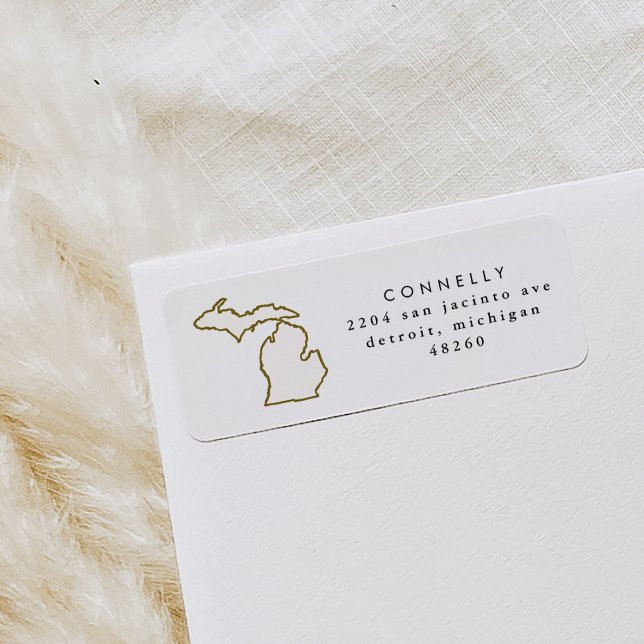 Michigan Staat Rücksendeadressen-Aufkleber (Michigan return address labels.)