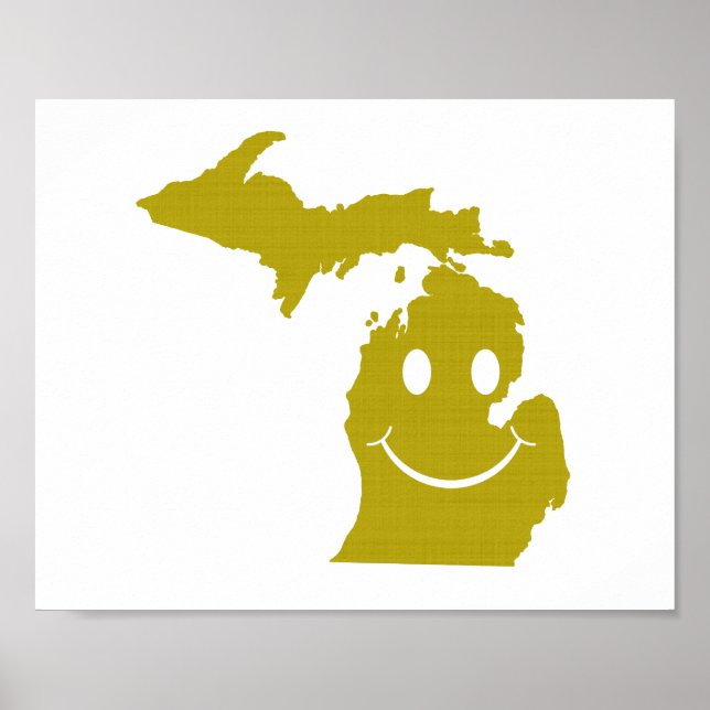 Michigan Staat Shape Face Poster (Vorne)