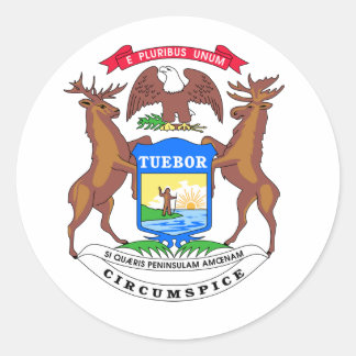 Michigan Staat Siegel Runder Aufkleber