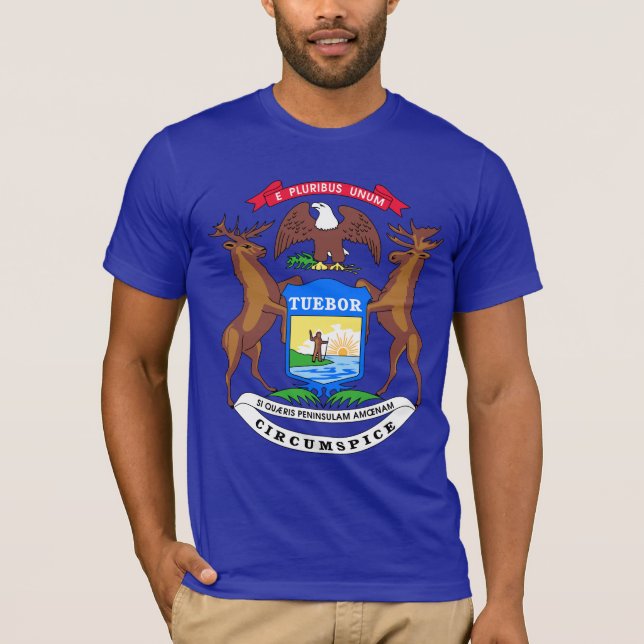 Michigan-Staats-Flagge T-Shirt (Vorderseite)