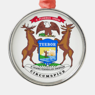 Michigan-Staats-Siegel Ornament Aus Metall