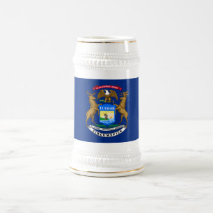 Michigan Staatsflagge Bierglas