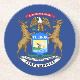 Michigan Staatsflagge Getränkeuntersetzer