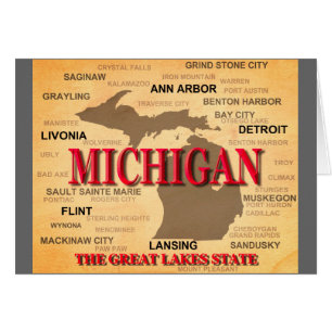 Michigan-Staatsstolz-Karten-Silhouette