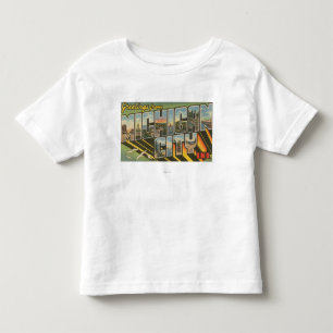 Michigan-Stadt, Indiana - große Buchstabe-Szenen Kleinkind T-shirt